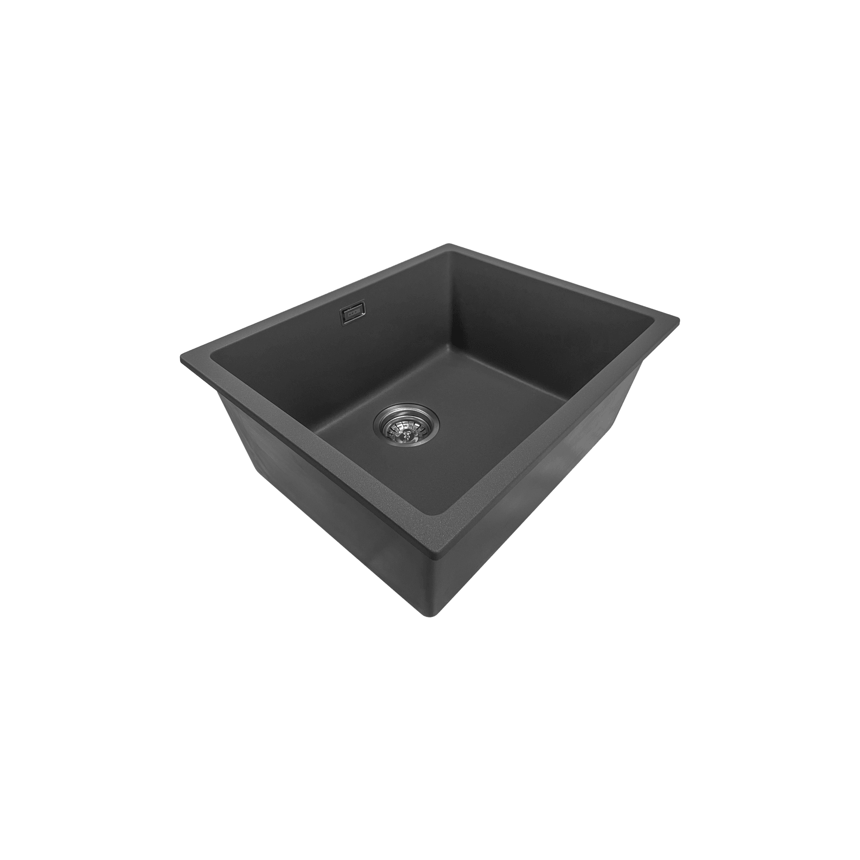 Aura Granite 500mm Single Kitchen Sink Matte Black gallery detail image