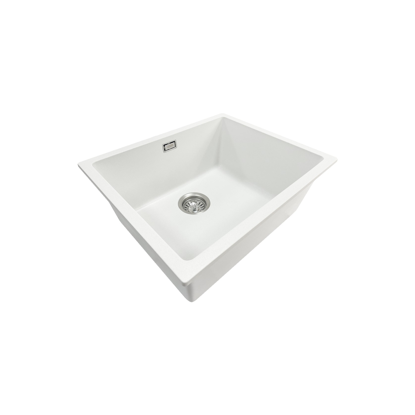 Aura Granite 500mm Single Kitchen Sink Matte White gallery detail image