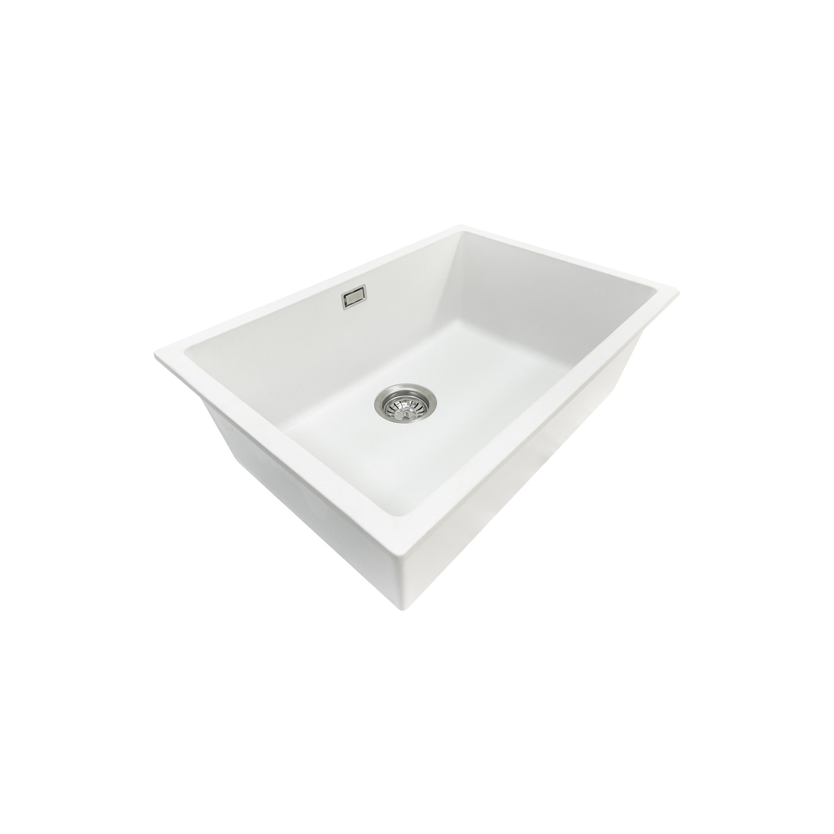 Aura Granite 600mm Single Kitchen Sink Matte White gallery detail image