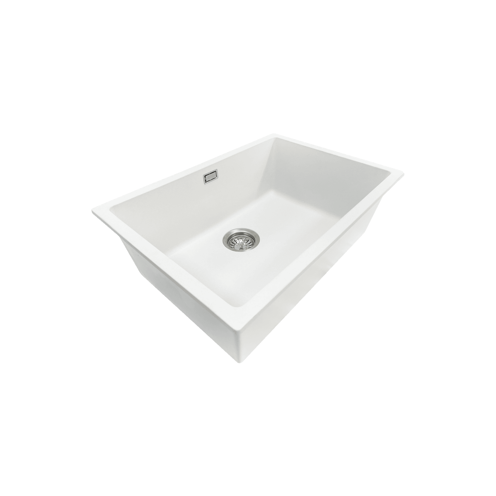 Aura Granite 600mm Single Kitchen Sink Matte White gallery detail image