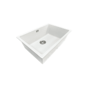 Aura Granite 600mm Single Kitchen Sink Matte White gallery detail image