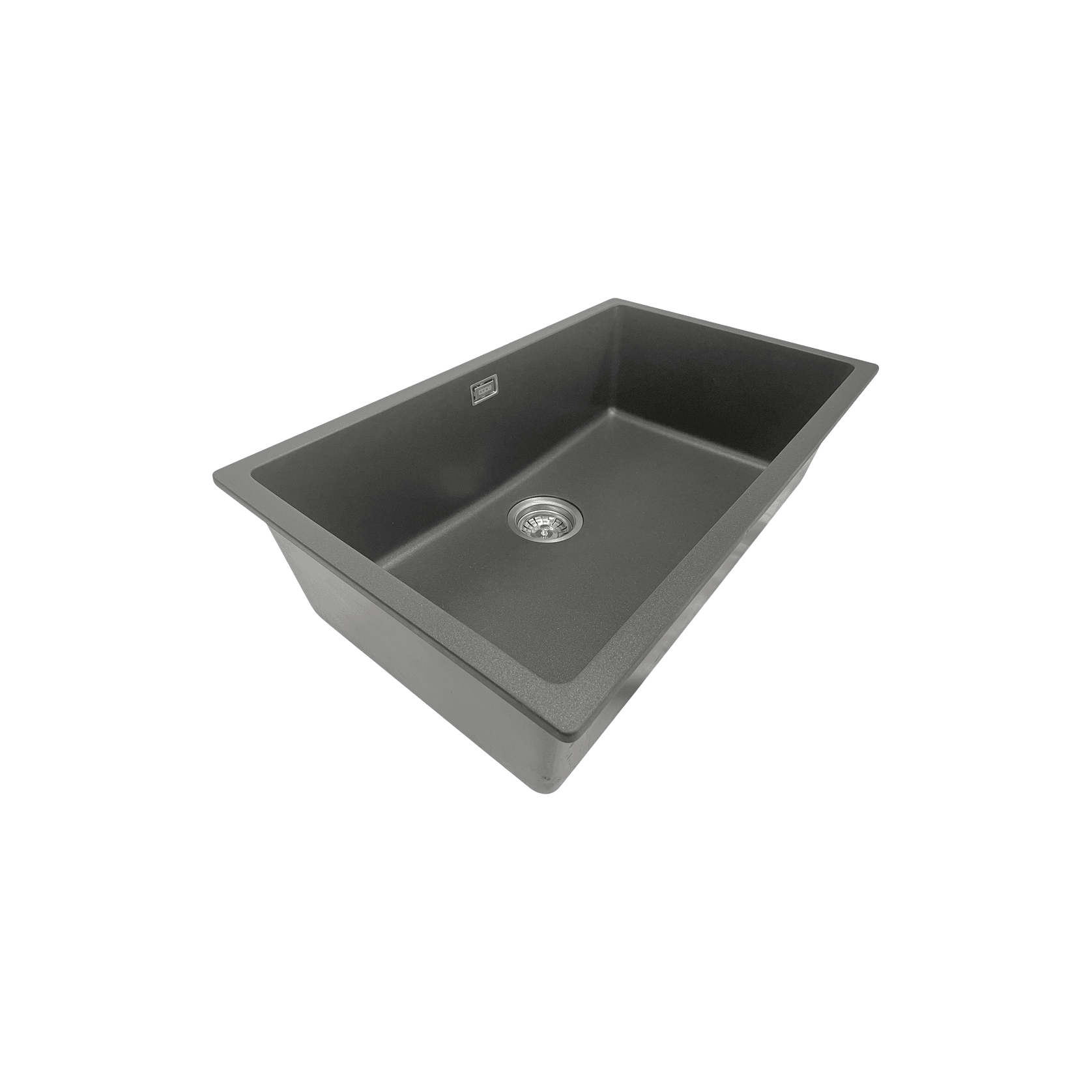 Aura Granite 700mm Single Kitchen Sink Charcoal gallery detail image