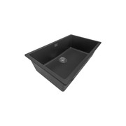 Aura Granite 700mm Single Kitchen Sink Matte Black gallery detail image