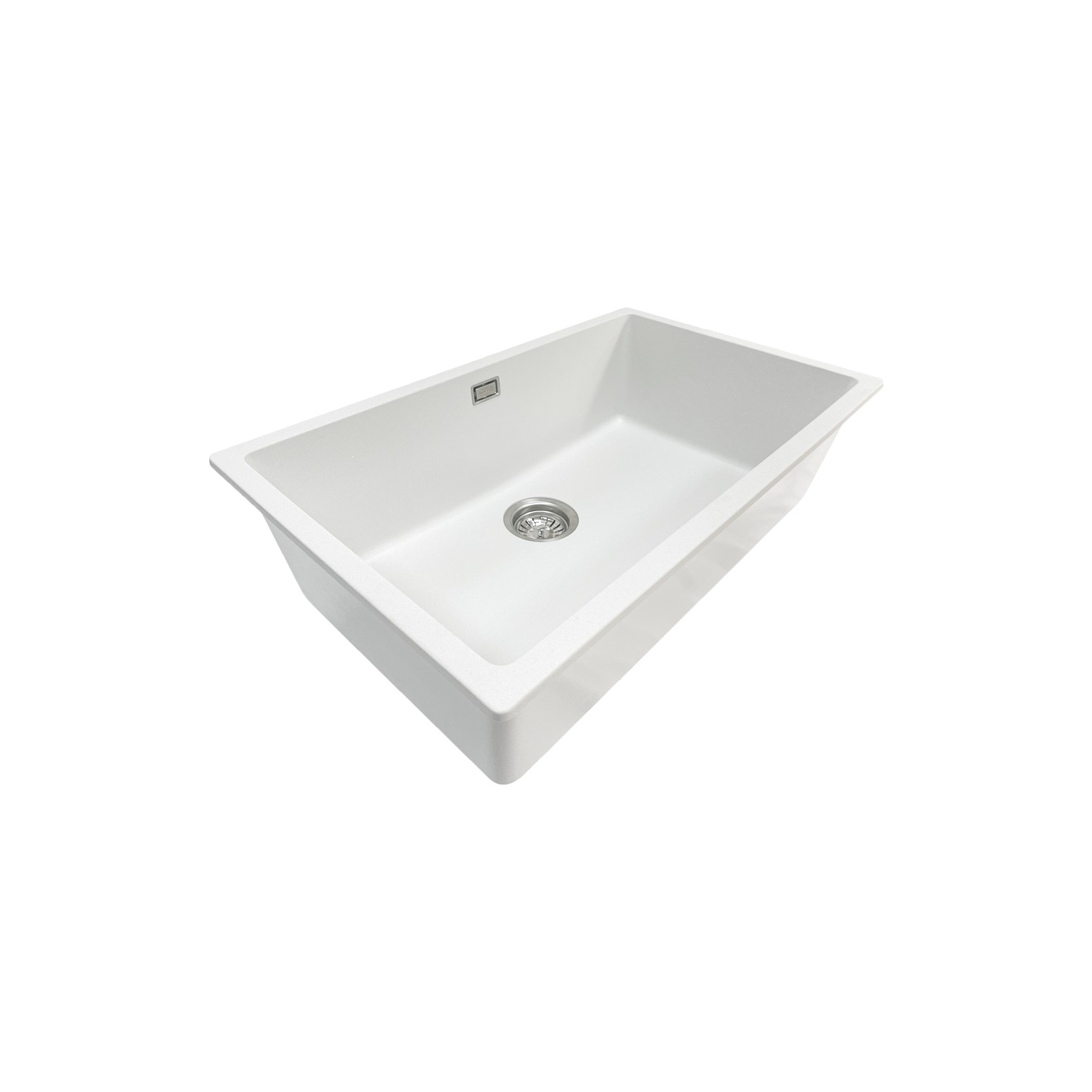 Aura Granite 700mm Single Kitchen Sink Matte White gallery detail image