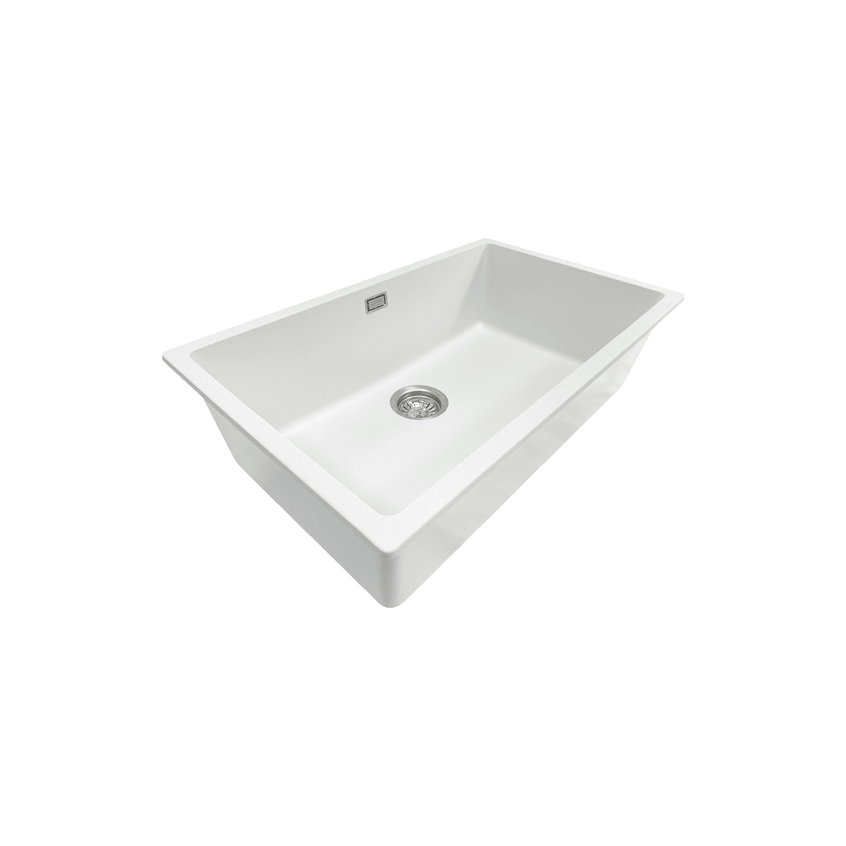Aura Granite 700mm Single Kitchen Sink Matte White gallery detail image