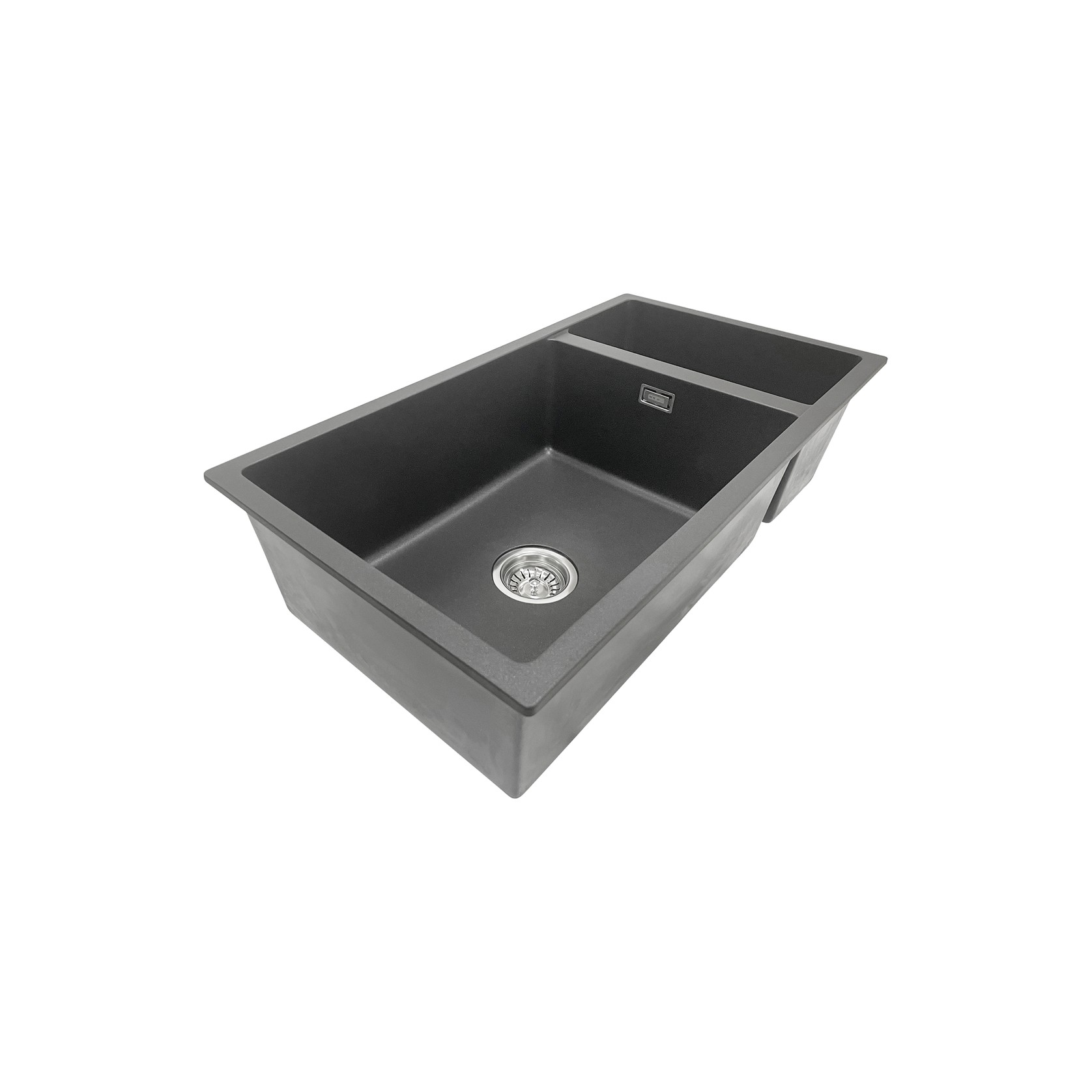 Aura Granite 500/200mm Dual Kitchen Sink Charcoal gallery detail image