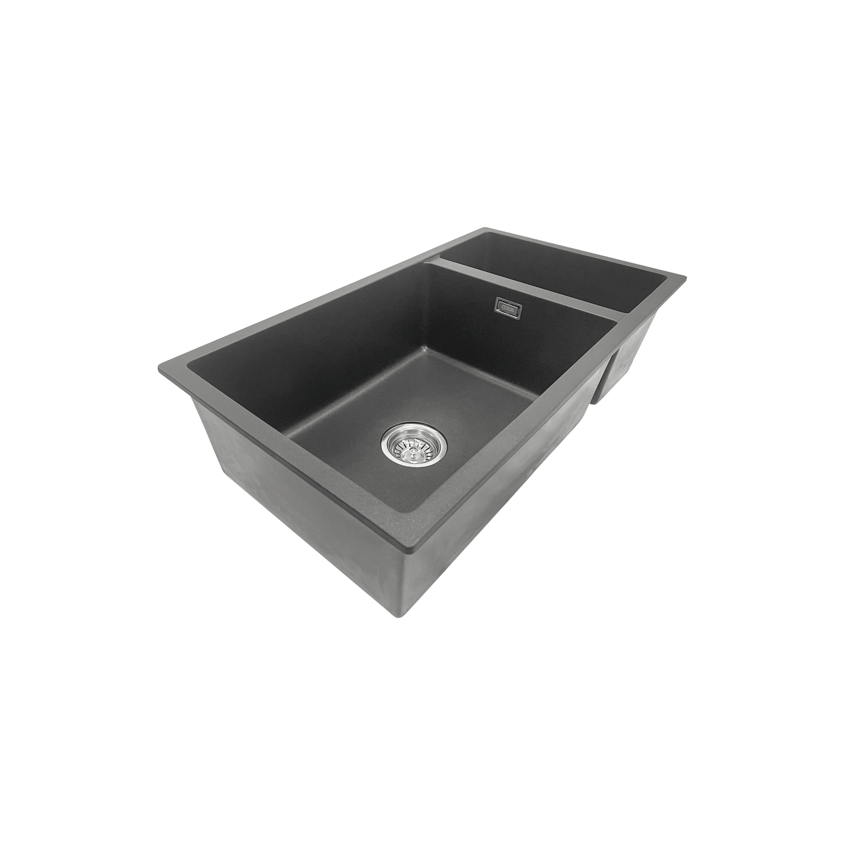 Aura Granite 500/200mm Dual Kitchen Sink Charcoal gallery detail image