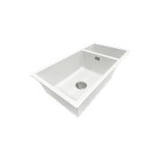 Aura Granite 500/200mm Dual Kitchen Sink Matte White gallery detail image