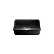 Hartley Single Farmhouse Fireclay Sink | Satin Black gallery detail image