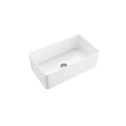 Hartley Single Farmhouse Fireclay Sink | Gloss White gallery detail image