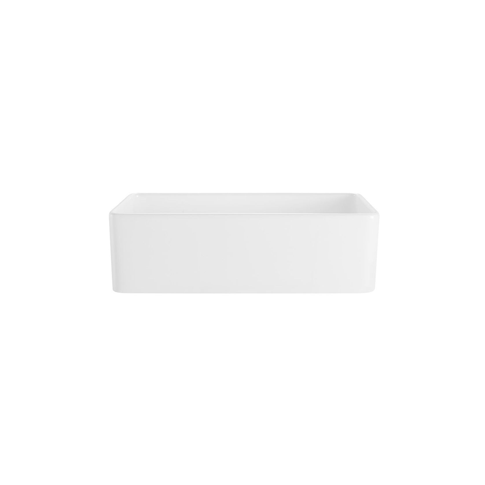 Hartley Single Farmhouse Fireclay Sink | Gloss White gallery detail image