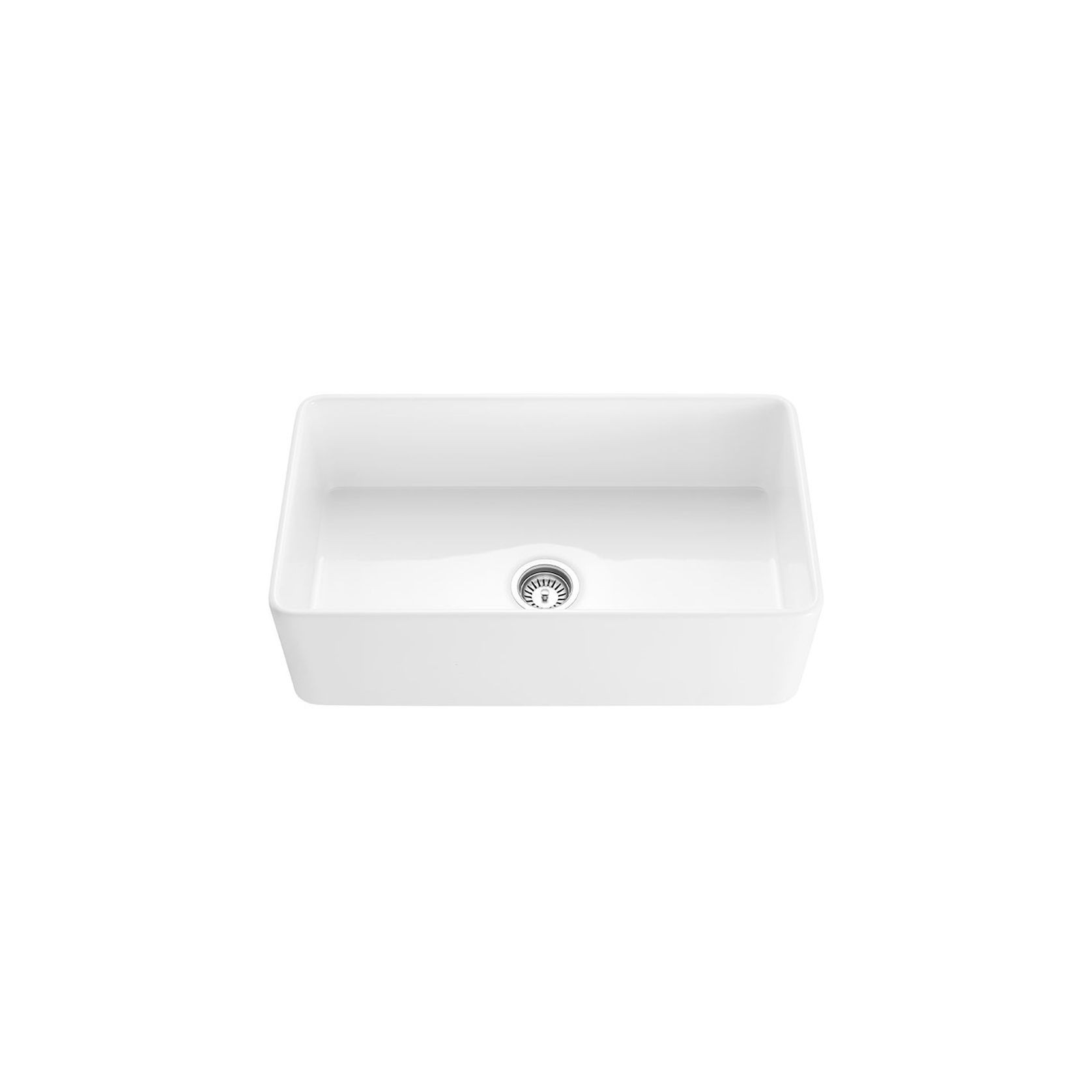 Hartley Single Farmhouse Fireclay Sink | Gloss White gallery detail image