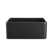Hartley Small Single Farmhouse Sink | Satin Black gallery detail image