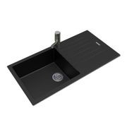 Arete Granite Quartz Single Bowl Sink Black gallery detail image