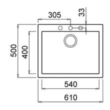 Elleci Granite 540 x 400 Top Mount Sink (ELGQ110-40T) gallery detail image