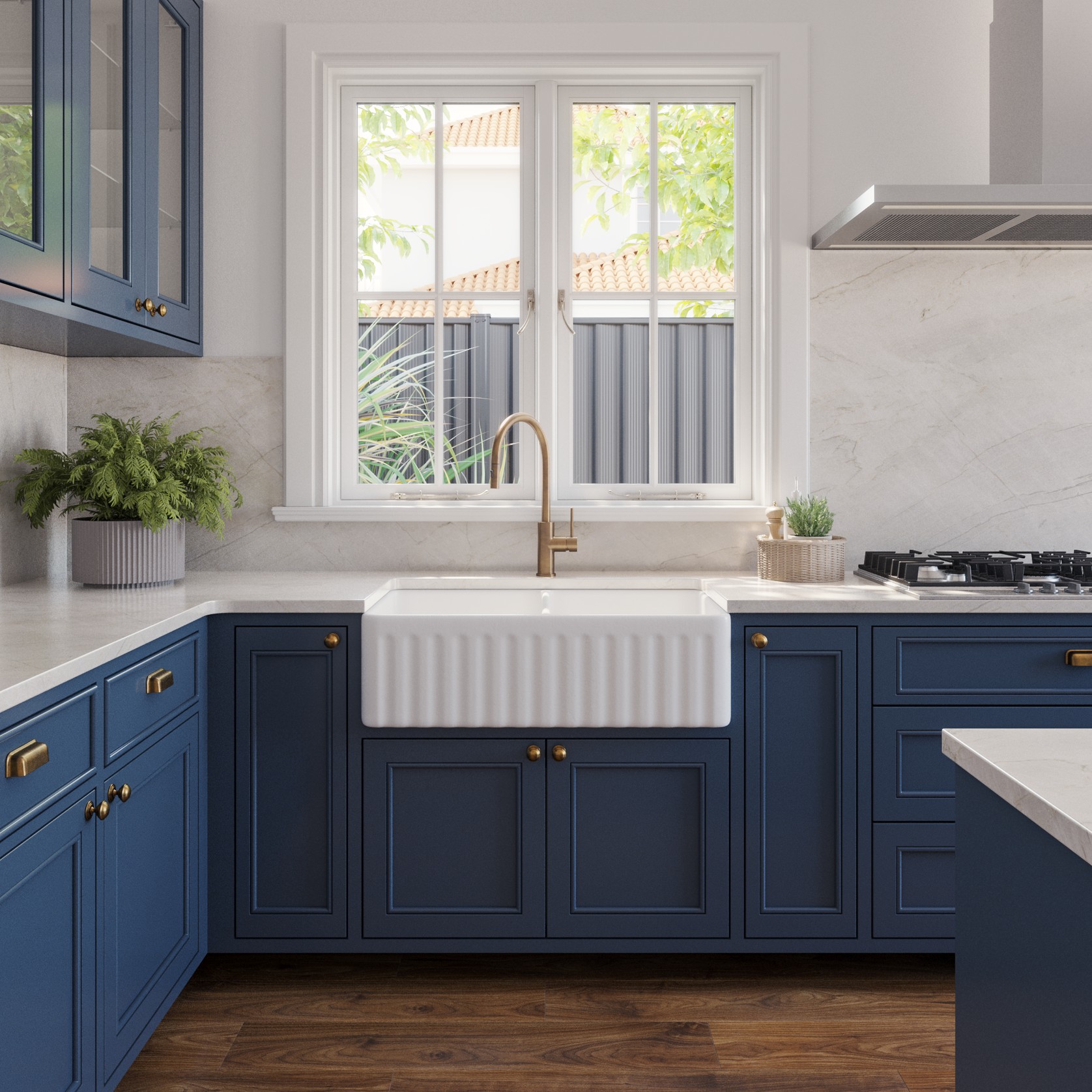 Bronwen 835x459 Farmhouse Fireclay Double Bowl Sink gallery detail image
