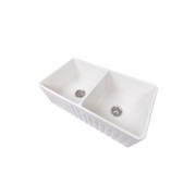 Bronwen 835x459 Farmhouse Fireclay Double Bowl Sink gallery detail image