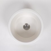 Jocasta 460x460 Gloss White Circle Fireclay Single Bowl gallery detail image
