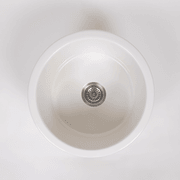 Jocasta 460x460 Gloss White Circle Fireclay Single Bowl gallery detail image