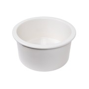 Jocasta 460x460 Gloss White Circle Fireclay Single Bowl gallery detail image