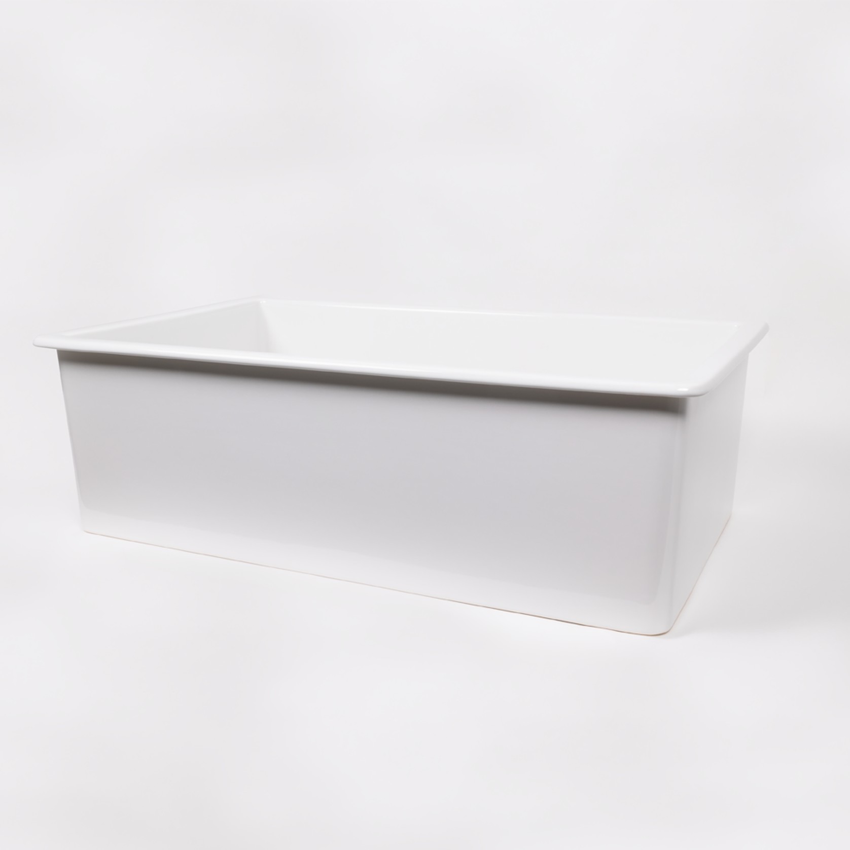 Tamsin 813x483 Gloss White Fireclay Single Bowl Sink gallery detail image