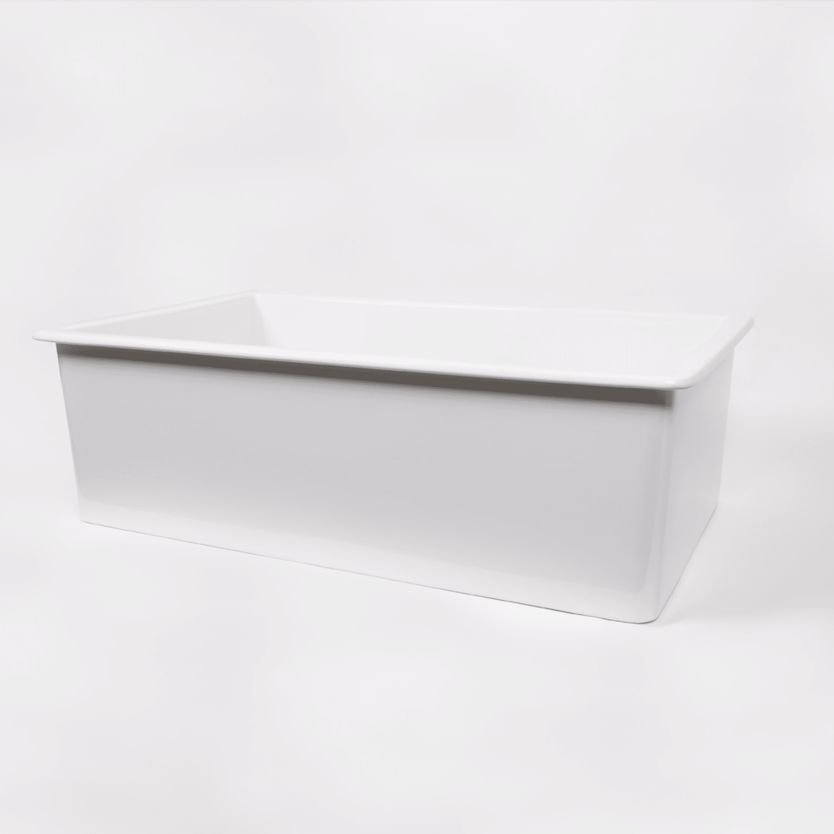 Tamsin 813x483 Gloss White Fireclay Single Bowl Sink gallery detail image