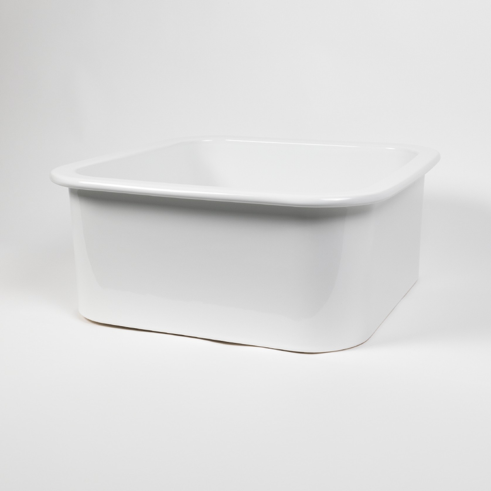 Abigail 483 x483 Gloss White Fireclay Single Bowl Sink gallery detail image