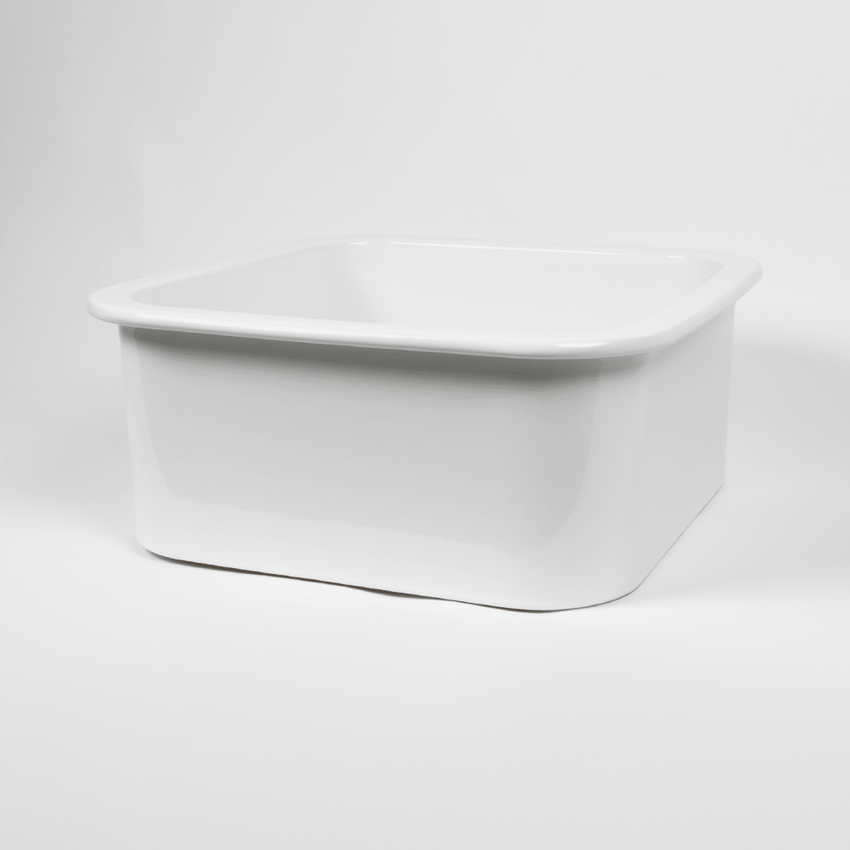 Abigail 483 x483 Gloss White Fireclay Single Bowl Sink gallery detail image
