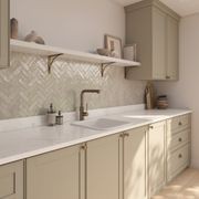 Abigail 483 x483 Gloss White Fireclay Single Bowl Sink gallery detail image