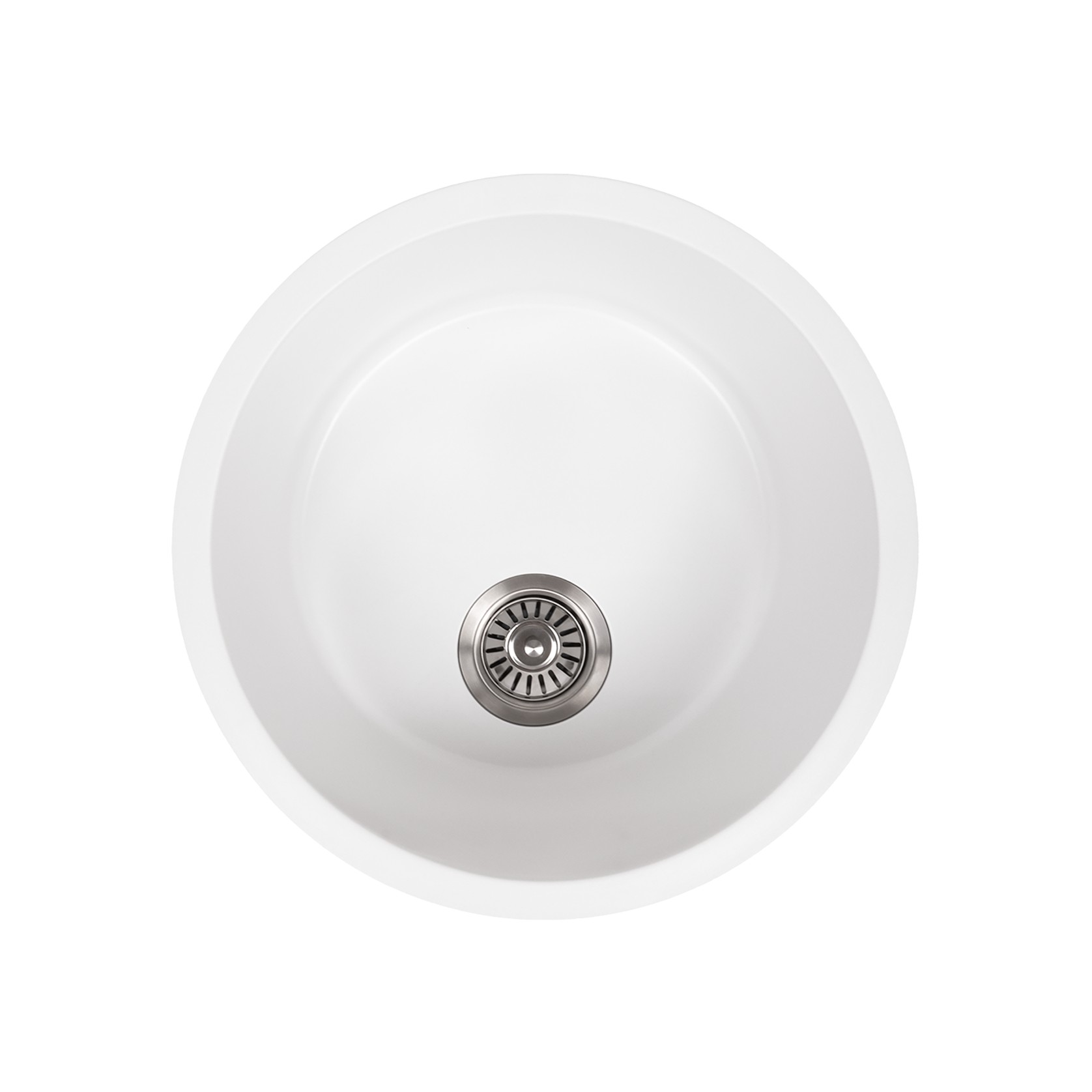 Douglas 460x460 White Granite Circle Single Bowl Sink gallery detail image