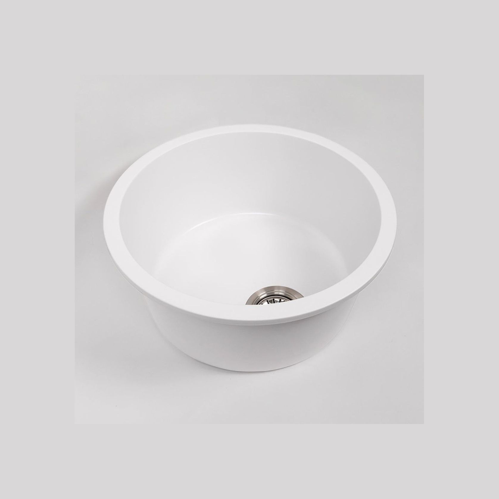 Douglas 460x460 White Granite Circle Single Bowl Sink gallery detail image