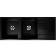 Darlene 1200x500 Black Granite Drainboard Bowl Sink gallery detail image