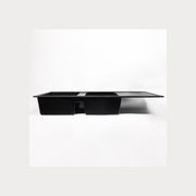 Darlene 1200x500 Black Granite Drainboard Bowl Sink gallery detail image