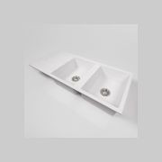 Darlene 1200x500 White Granite Drainboard Sink gallery detail image