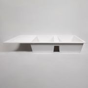Darlene 1200x500 White Granite Drainboard Sink gallery detail image