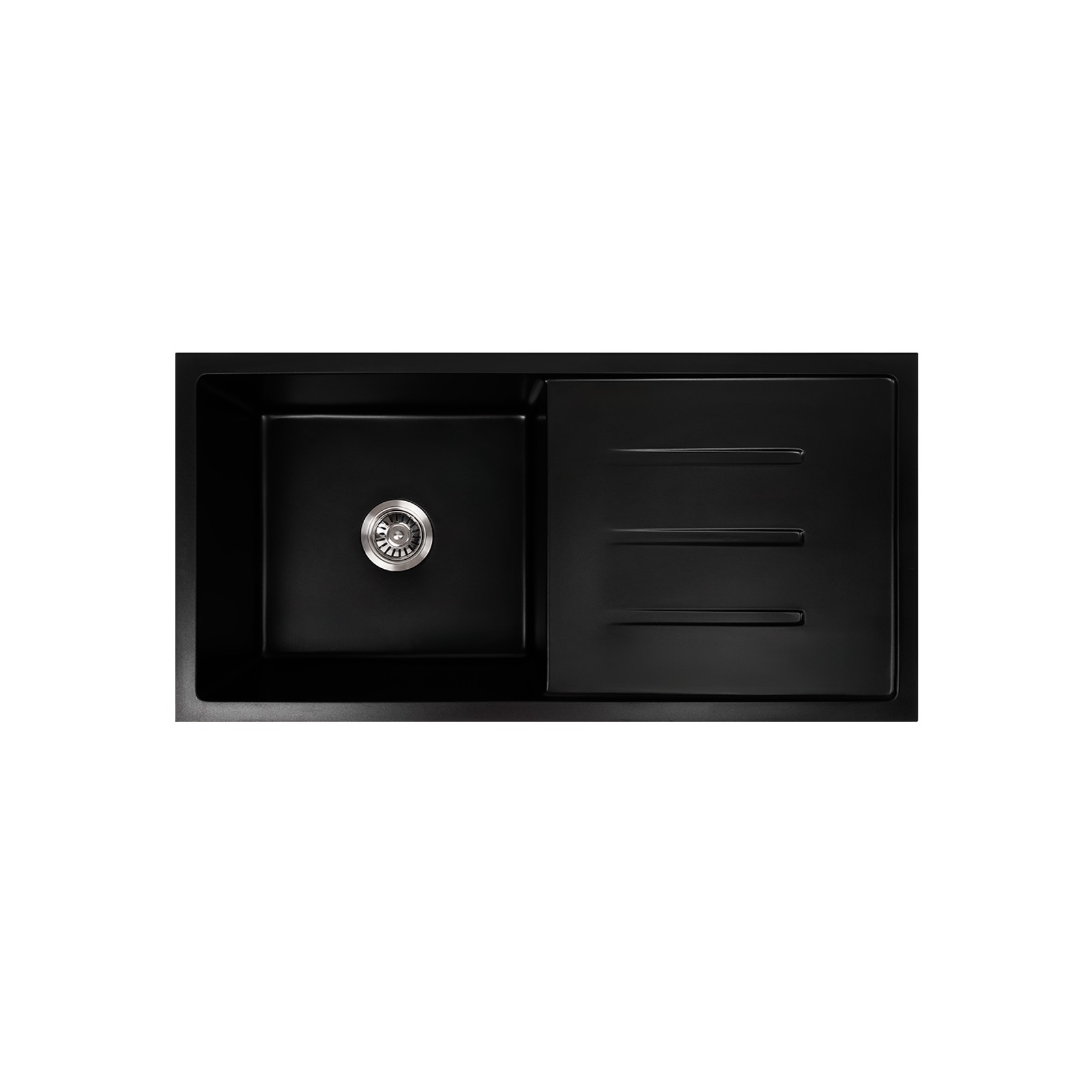 Randall 1000x500 Black Granite Drainboard Sink gallery detail image