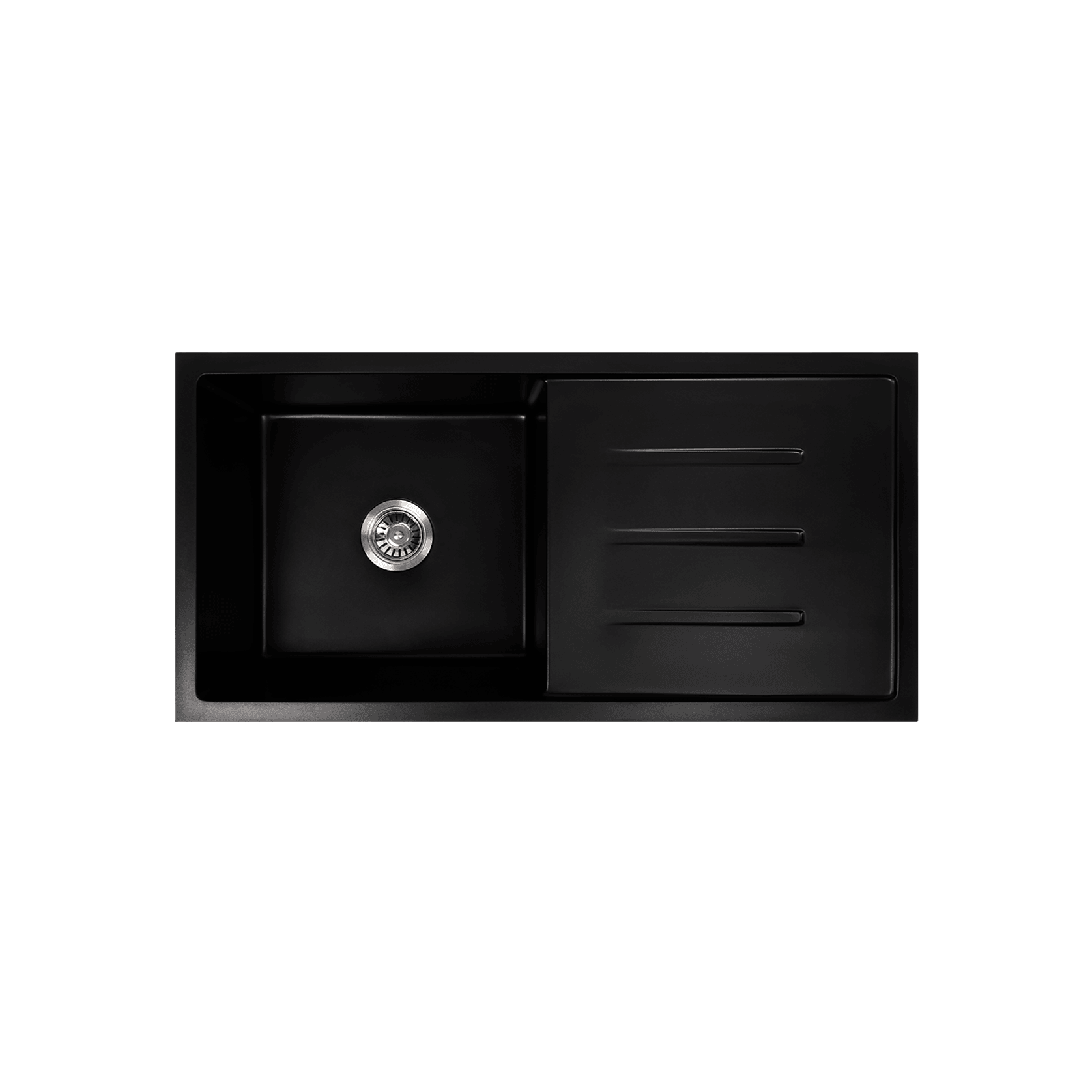Randall 1000x500 Black Granite Drainboard Sink gallery detail image