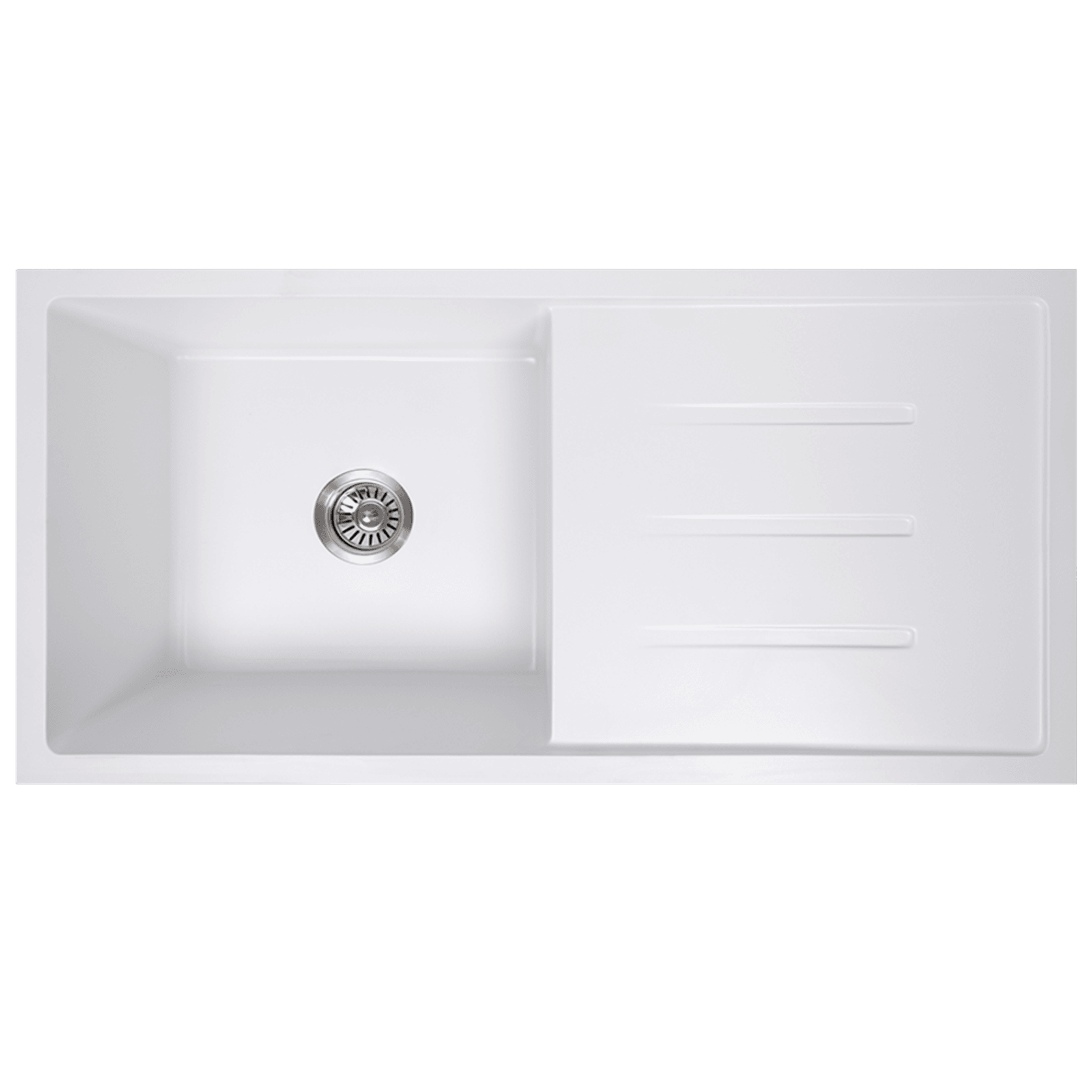 Randall 1000x500 White Granite Drainboard Sink gallery detail image