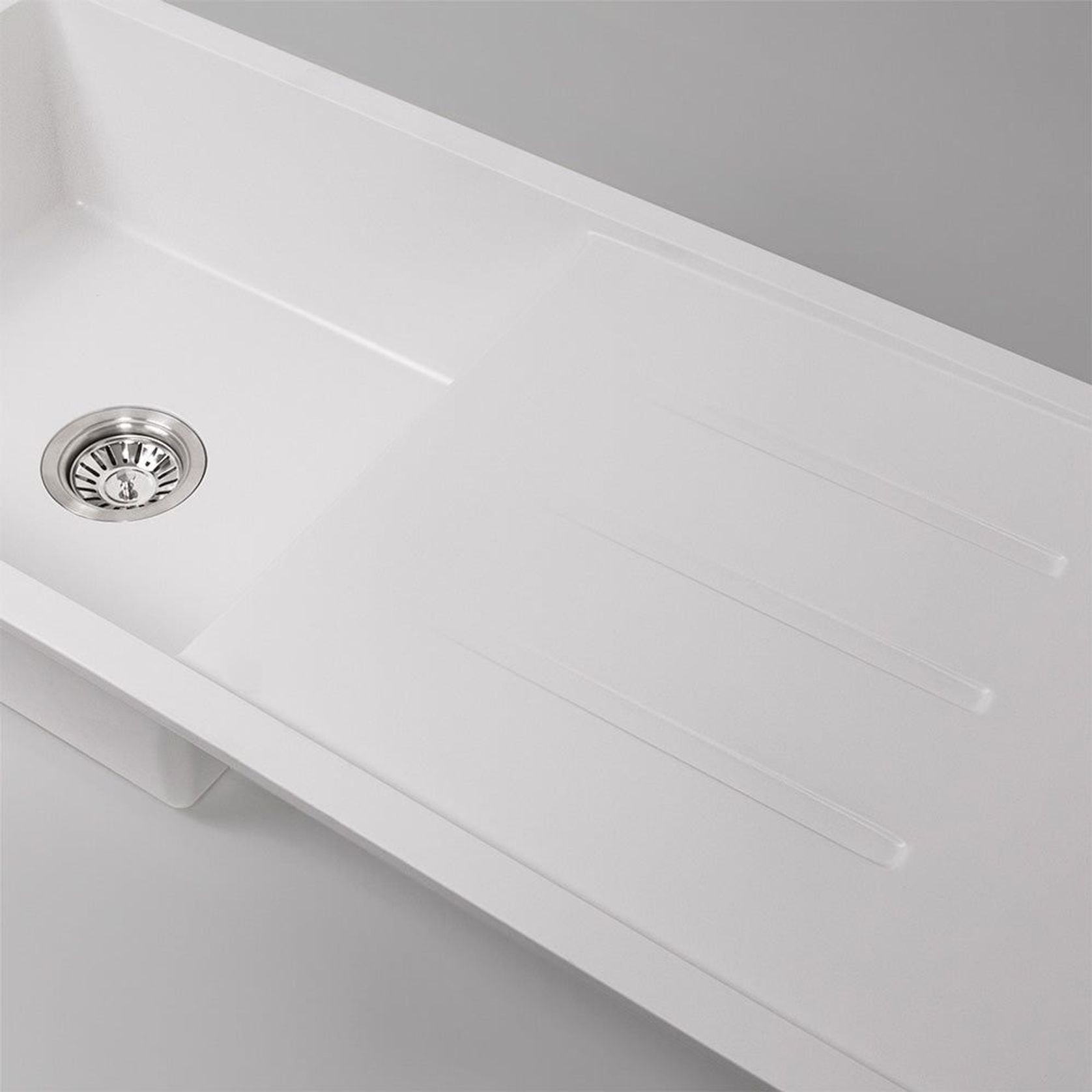 Randall 1000x500 White Granite Drainboard Sink gallery detail image