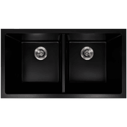 Keith 848x467 Black Granite Double Bowl Sink gallery detail image