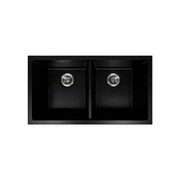 Keith 848x467 Black Granite Double Bowl Sink gallery detail image