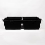 Keith 848x467 Black Granite Double Bowl Sink gallery detail image
