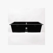 Keith 848x467 Black Granite Double Bowl Sink gallery detail image