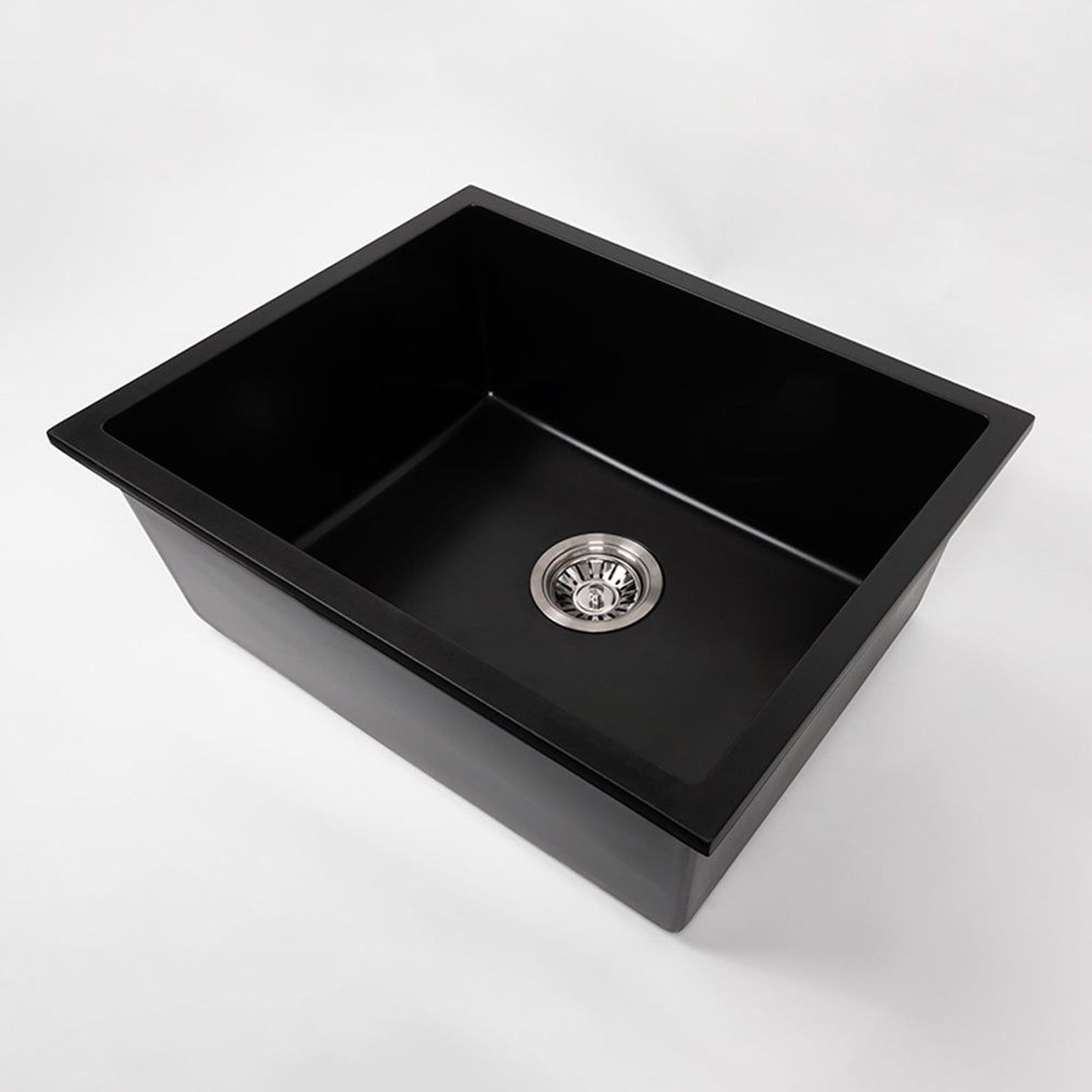 Donald 560x445 Black Granite Square Single Bowl Sink gallery detail image