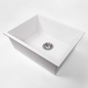Donald 560x445 White Granite Square Single Bowl gallery detail image
