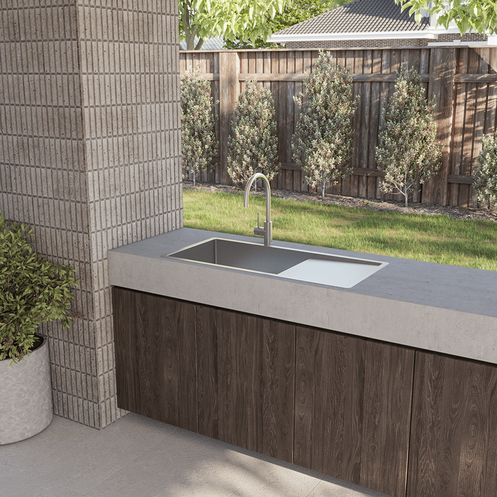 Chandler 950x450 Alfresco 316 Stainless Steel Sink gallery detail image