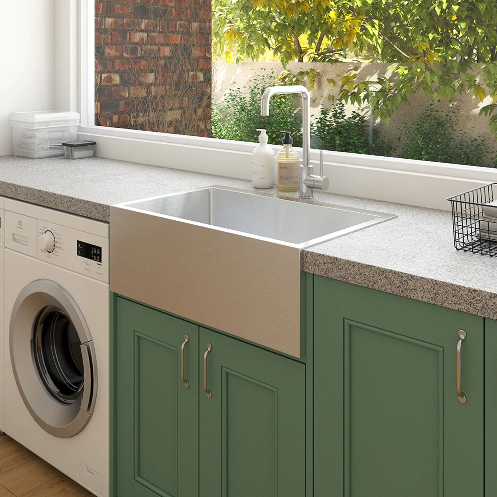 Boden Belfast Stainless Steel Farmhouse Sink gallery detail image