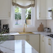 Brushed Brass Gold Willow 600x450 Medium Single Bowl Sink gallery detail image