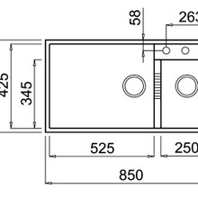 Elleci "Square" Large Capacity Granite Sink Undermount gallery detail image