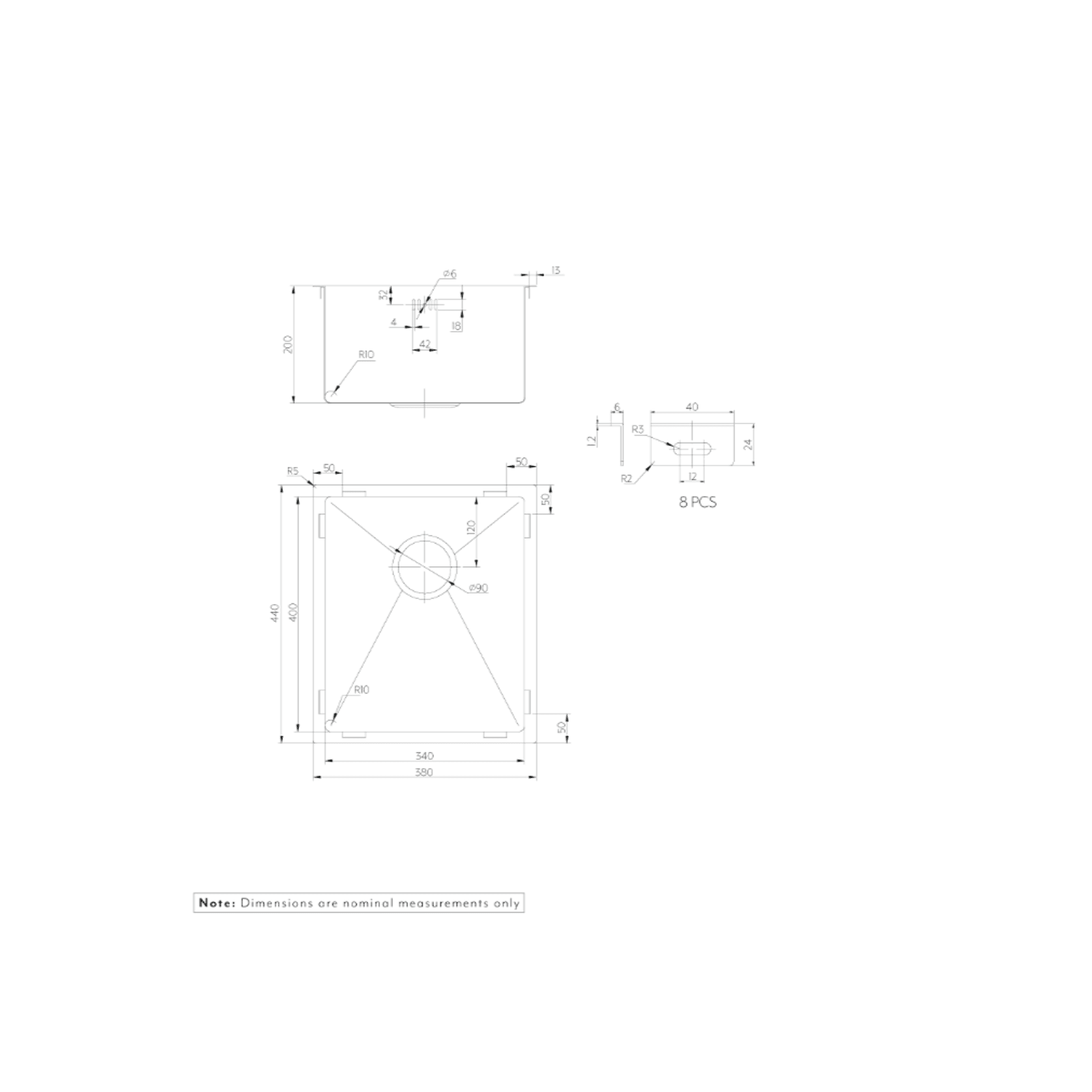 Ohelu Single Sink 380mm gallery detail image